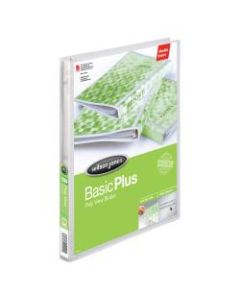 Wilson Jones CleanView Poly 3-Ring Binder, 3/8in Round Rings, Clear