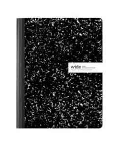 Office Depot Brand Composition Books, 7-1/2in x 9-3/4in, Wide Ruled, 100 Sheets, Black/White, Pack Of 12 Notebooks