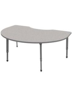 Marco Group Apex Series Adjustable Height Kidney Table, 30inH x 72inW x 48inD, Gray Nebula/Gray