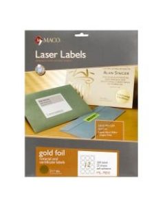Maco Permanent Gold Foil Seals, Pack Of 300