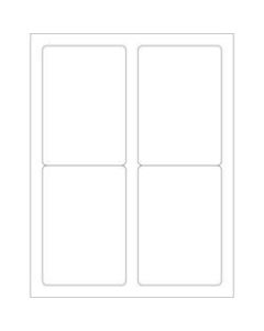 Office Depot Brand Removable Rectangular Laser Labels, LL263, 3 1/2in x 5in, White, Case Of 400