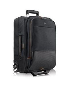 Solo Urban Rolling Overnighter Case For 15.6in Laptops, Black/Orange