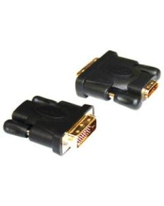 CLEARLINKS CL-HDMI/DVI-FM Premium Gold Female HDMI to Male DVI (24+1) Adapter - Gold Connector - Black