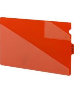 Smead End Tab Poly Out Guides - Printed Center Tab(s) - Message - OUT - Legal - 8 1/2in Width x 14in Length - Red Poly Divider - 50 / Box