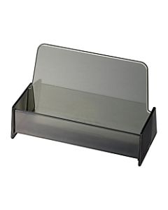 OIC Broad Base Business Card Holder, Smoke