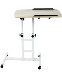 Mind Reader 33inW Variable Height Rolling Standing Desk, White