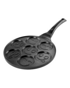MegaChef Emoji Mold Pancake Maker, Happy Face, Black