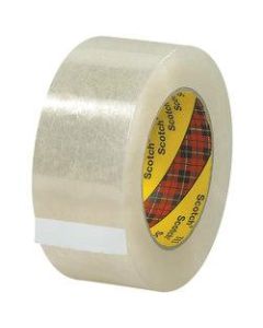Scotch 313 Carton Sealing Tape, 3in Core, 2in x 110 Yd., Clear, Case Of 6