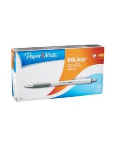 Paper Mate InkJoy 700RT Retractable Ballpoint Pens, Medium Point, 1.0 mm, White Barrels, Blue Ink, Pack Of 12