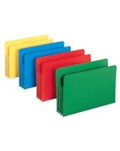 Smead Poly Expanding File Pockets, Legal Size, 3 1/2in Expansion, Assorted Colors (No Color Choice), Pack Of 4