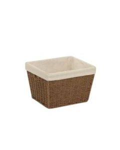 Honey-Can-Do Paper Rope Storage Tote With Liner, Medium Size, Brown