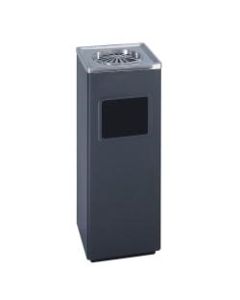 Safco Ash-N-Trash Sandless Urn Smokers Pole, 3 Gallon, Black/Chrome