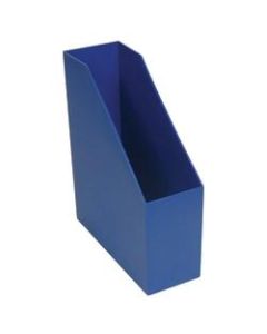 Romanoff Magazine Files, 9 1/2inH x 3 1/2inW x 11 1/2inD, Blue, Pre-K - Grade 8, Pack Of 3