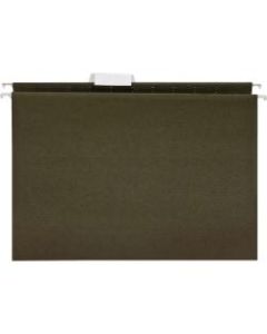 Business Source 1/5 Tab Cut Letter Recycled Hanging Folder - 8 1/2in x 11in - Green - 100% - 25 / Box
