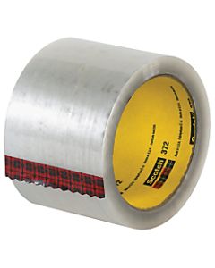 3M 372 Carton Sealing Tape, 3in x 55 Yd., Clear, Case Of 24