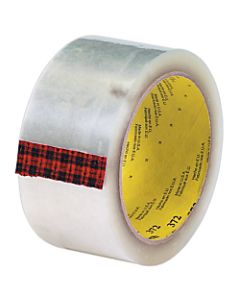 3M 372 Carton Sealing Tape, 2in x 110 Yd., Clear, Case Of 36