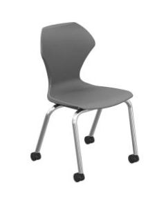 Marco Group Apex Apex Mobile Stack Chairs, Charcoal/Chrome, Pack Of 2