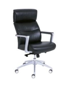 La-Z-Boy Big And Tall Bonded Leather Executive High-Back Chair, Black