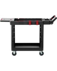 Rubbermaid Commercial Heavy Duty Adaptable Utility Cart - Push/Pull Handle - 520 lb Capacity - 4 Casters - 4in Caster Size - Plywood, Foam - 46.2in Length x 17.8in Width x 36in Height - Black - 1 Each