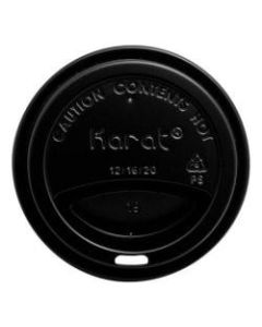 Karat Hot Cup Lids, 10 - 24 Oz, Black, Pack Of 1,000 Lids