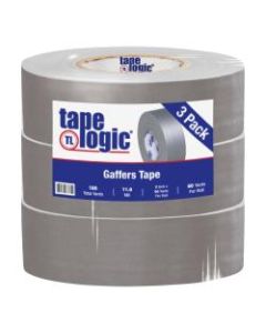 Tape Logic Gaffers Tape, 2in x 60 Yd, Gray, Pack Of 3 Rolls
