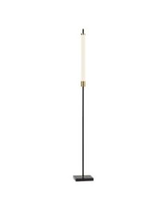 Adesso Piper LED Floor Lamp, 72inH, Frosted Shade/Black Base