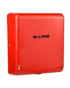 Alpine Willow Commercial High-Speed Automatic 120V Electric Hand Dryer, Red