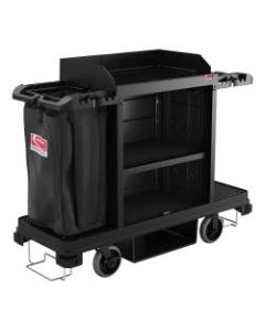 Suncast Commercial Housekeeping Cart, Standard, 49-3/4in x 24in, Black