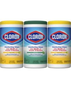 Clorox Disinfecting Wipes Value Pack, Bleach-Free Cleaning Wipes - Wipe - 75 / Canister - 240 / Bundle - White