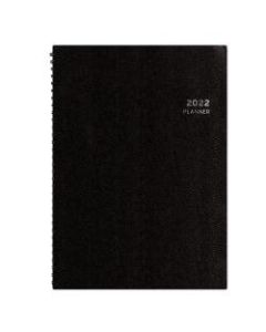 Blue Sky Aligned Weekly/Monthly Planner, 8in x 11in, Black, January To December 2022, 123844