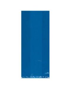 Amscan Small Plastic Treat Bags, 9-1/2inH x 4inW x 2-1/4inD, Bright Royal Blue, Pack Of 125 Bags