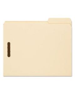 Smead Fastener Folders With Reinforced Tab, 2 Fasteners, Letter Size, 1/3-Cut Tab, 3/4in Expansion, Manila, Box Of 50