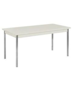 HON Laminate All-Purpose Utility Table, 29inH x 30inW x 60inD, Loft/Chrome