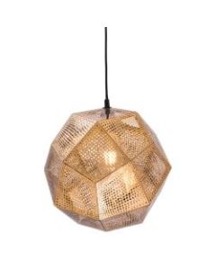 Zuo Modern Bald Ceiling Lamp, 13-2/5inW, Gold Shade/Black Base