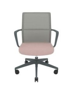 Allermuir Circo Ergonomic Mesh Mid-Back Executive Conference Chair, Blush/Gray