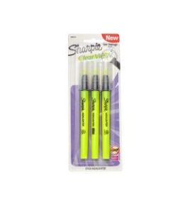 Sharpie Clear View Highlighter Stick, Chisel Point, Yellow, Pack Of 3