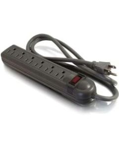 C2G 6-Outlet Surge Suppressor, Black