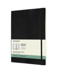 Moleskine Soft Cover Weekly Planner, 7-1/2in x 9-3/4in, Black, January To December 2022, 8056420855845