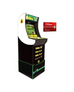 Arcade1Up Golden Tee Classic Home Arcade Cabinet With Riser And Titleist Golf Balls