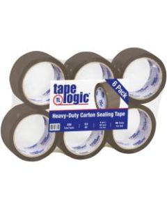 Tape Logic #350 Industrial Acrylic Tape, 3in Core, 2in x 55 Yd., Tan, Case Of 6