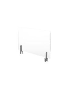 MARVEL Panel Extension PPE Shield With Antimicrobial Protection, 25-1/2in x 48in, Silver/Clear