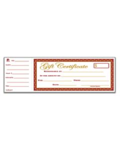 Adams 1-Part Gift Certificates, 3 1/4in x 10 3/4in, White, Pack Of 25