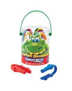 Learning Resources Gator Grabber Tweezers, 4in, Assorted Colors, Pre-K - Grade 1, Pack Of 12