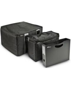 AutoExec File Tote, With Cooler Bag And Hanging File Holder, 10 1/2inH x 14inW x 17inD, Black/Gray