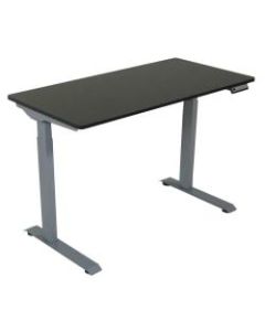 Victor Electric Standing Desk, 28-3/4inH x 48inW x 23-5/8inD, Black/Light Gray