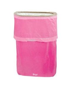 Amscan Pop-Up Plastic Trash Fling Bins, 13 Gallons, Bright Pink, Pack Of 3 Bins