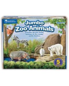 Learning Resources Jumbo Figures, Zoo Animals, Pack Of 5