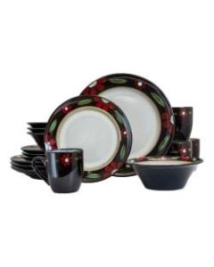 Elama 16-Piece Stoneware Dinnerware Set, Homestead