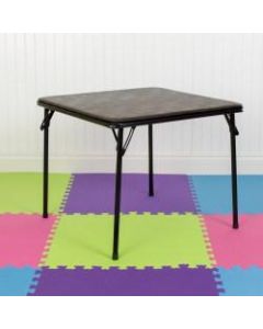 Flash Furniture Kids Folding Table, 20-1/4inH x 24inW x 24inD, Black