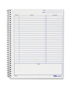TOPS Noteworks Project Planner - 6 3/4in x 8 1/2in White Sheet - Wire Bound - Poly, Plastic, Chipboard - Metallic Gold - Perforated, Acid-free, Tear-off, Snag Resistant - 1 Each